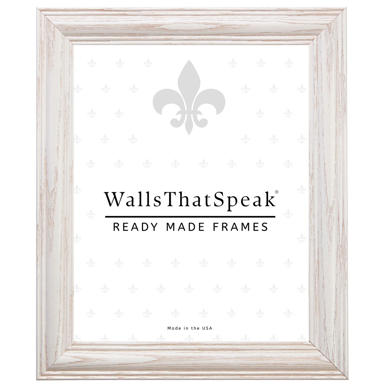 Wiltshire 440 1.25", Whitewash Picture Frame by wallsthatspeak